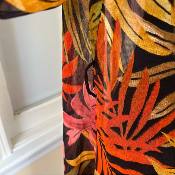 Kendall + Kylie swim cover up tropical leaf print XL - Picture 11 of 15